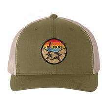 Load image into Gallery viewer, FIELD5  &quot;LIGHTHOUSE&quot;  MOSS/KHAKI UNISEX TRUCKER HAT