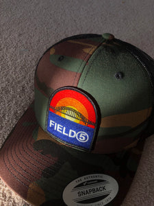 FIELD5  "BRIDGE"  CAMO/BLACK UNISEX TRUCKER HAT